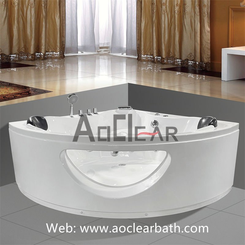sector shape jacuzzi for two person with pillows
