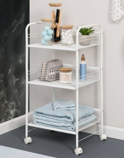 bathroom rolling cart